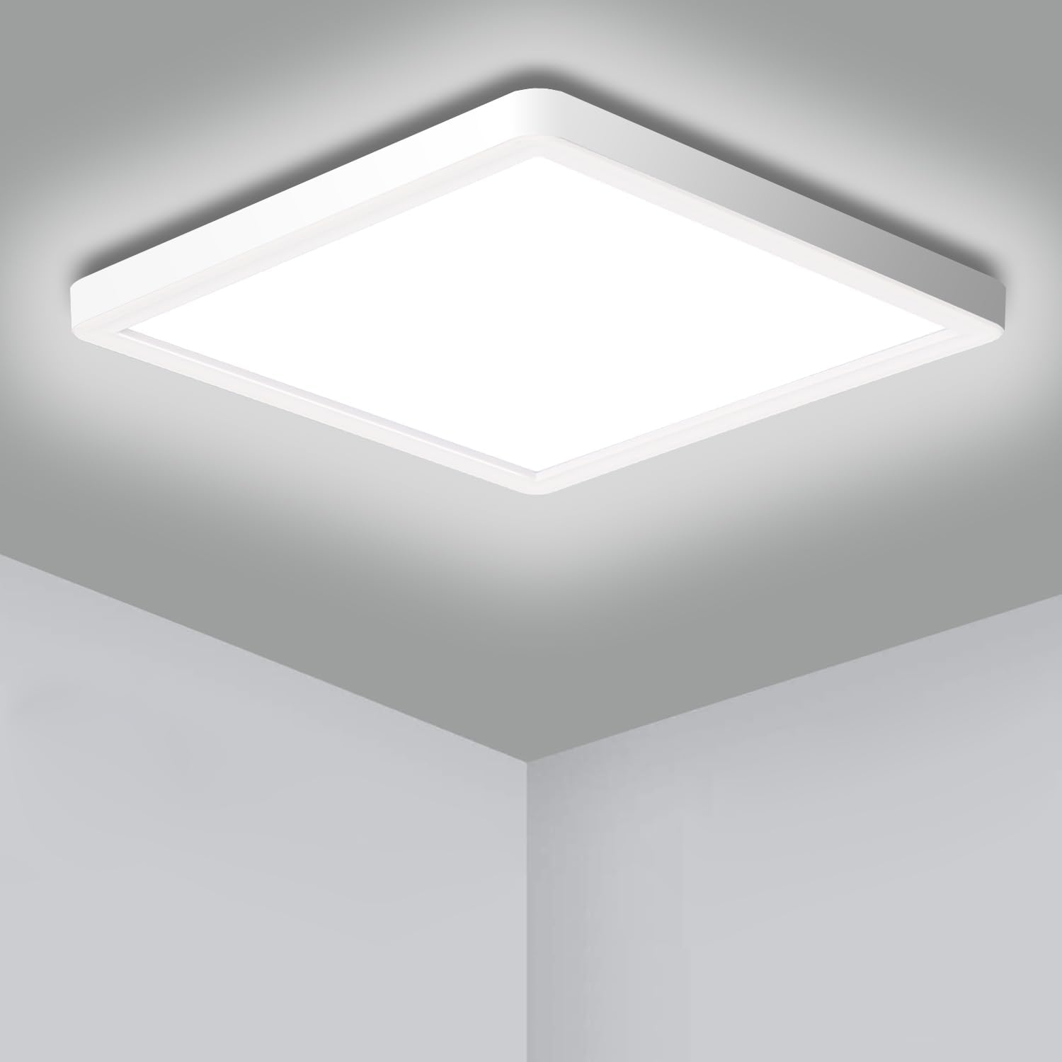 18W LED Ceiling Light, 1620lm 5000K Daylight White Bathroom Lights Ceiling — image 1