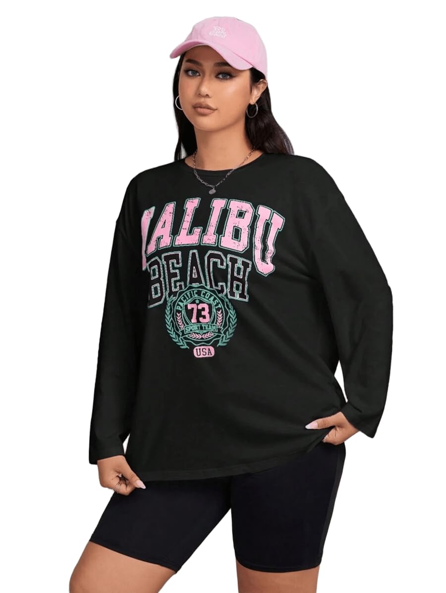sxv style SXV 'Malibu Beach' Printed Cool Aesthetic Oversized Full Sleeve T-Shirt-picture-35