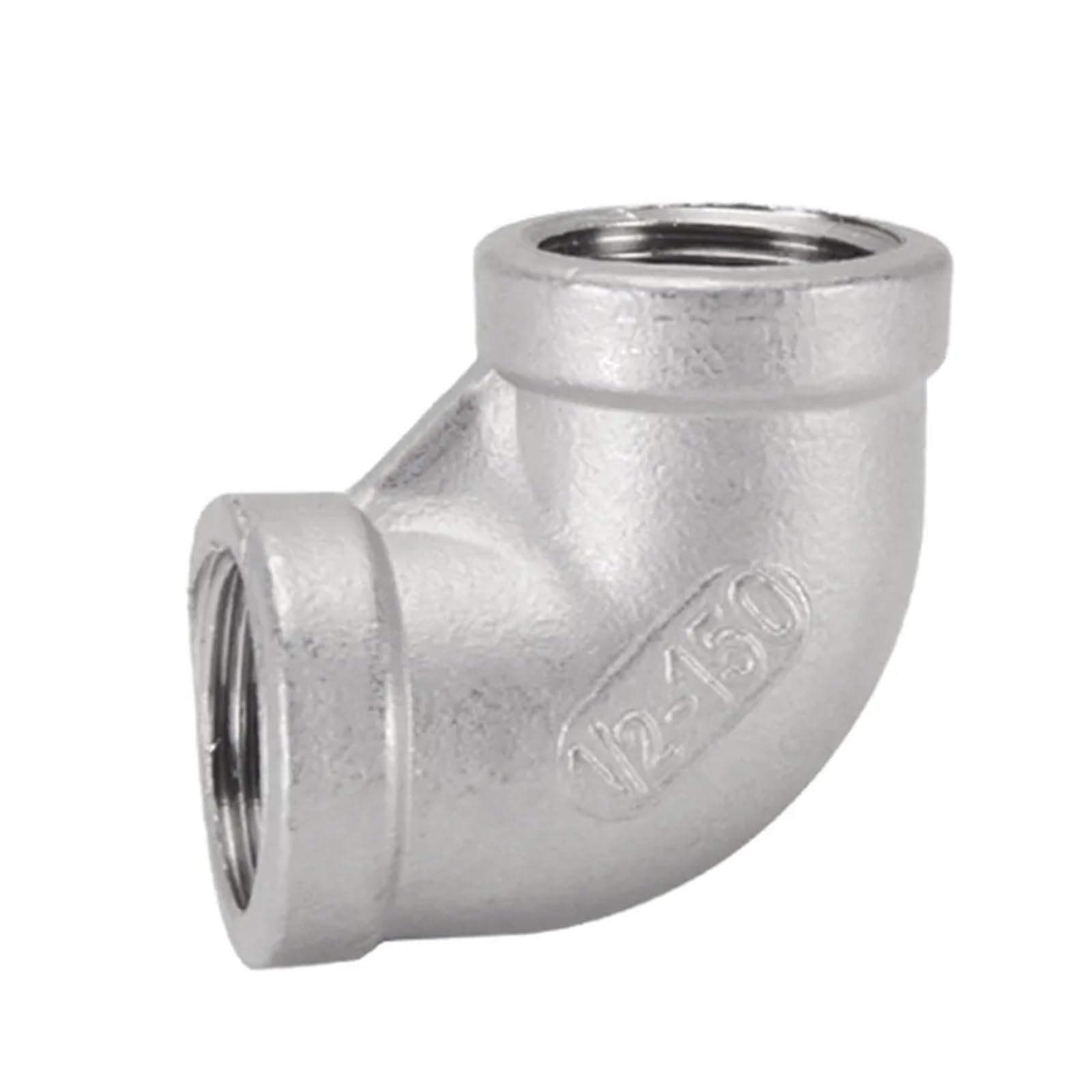 Codo de 90 grados de acero inoxidable 304, DN6, DN8, DN10, DN15, DN20, DN25, DN32, 1/2" BSPT, for conectar tuberías, válvulas y accesorios de agua (hembra/hembra, hembra/macho, macho/macho).(Male X Ma