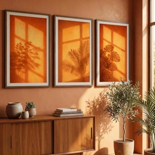 Láminas abstractas de sombras de plantas con sol tranquilo para decorar tu hogar 3