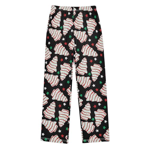 Christmas Tree Cakes Pajama Pants Long Soft Sleep Pants Elastic Waist PJ Bottoms 6-14 Years