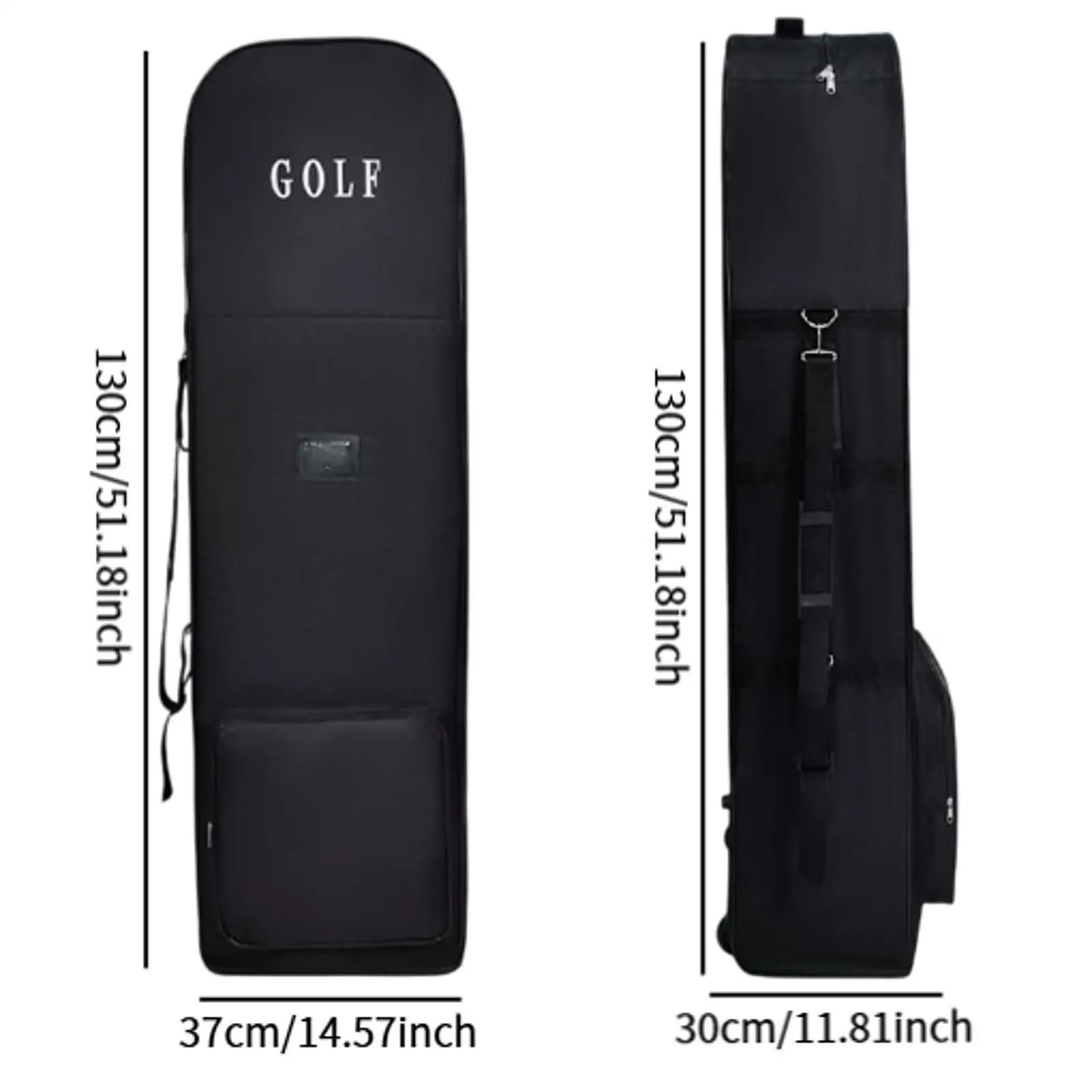Funda para Bolsa De Golf Bolsa de Viaje Golf Accesorios Transporte protección Resistente al Desgaste Acolchada con Ruedas