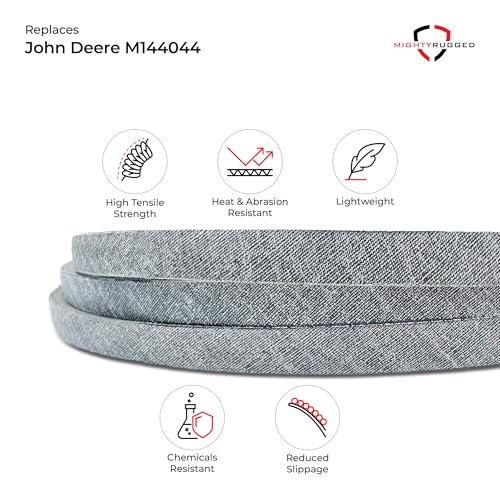 Image of M144044 John Deere Belt Replacement, Length 92 inch, Heavy-Duty, Durable, Aramid Cord Belt Fits L150 L160 L170 L180 L190 X300 X304 X310 X320 X324 X330 X340 X350 X354 X360 X370 X380 X384 X390 X584 Tractors