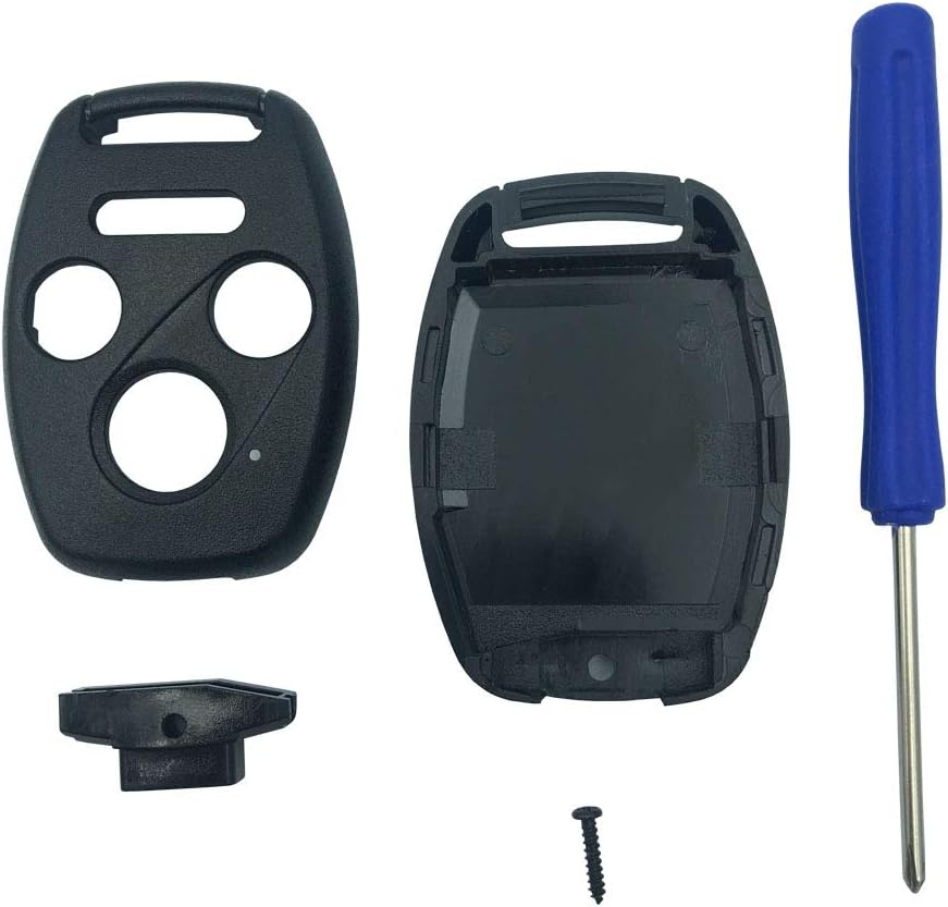 Replacement Key Fob Shell Case Fit for Honda Accord Civic Ex Pilot Cr-v Ridgeline Keyless Entry Remote Key Housing