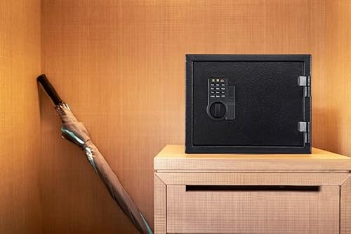 Yoom Fireproof Safe 1.2 Cubic Feet Steel Home Safe Cabinet With Digital Keypad Lock, Secure Cash, Jewelry, Documents And Valuables, Security Fire Safe For Hotel Office Dorm, 15 X 11.8 X 11.8 Inches #TOP7