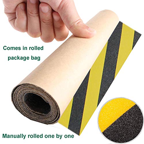 Zuex – Lençol com fita adesiva de 22,86 cm x 83,82 cm, sem bolhas, à prova d'água, listras pretas e