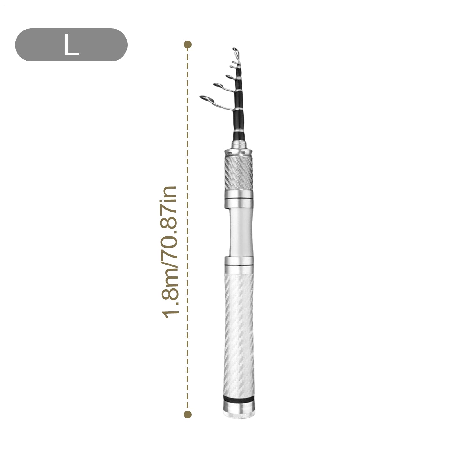 Canna da pesca retrattile - Attrezzatura telescopica compatta da baitcasting, canna da viaggio leggera con struttura robusta, accessorio da pesca portatile per lanciare con precisione in ruscelli e