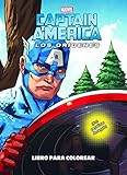  Capitán América. Los orígenes. Libro para colorear: Colorear con pegatinas (Marvel. Los Vengadores)