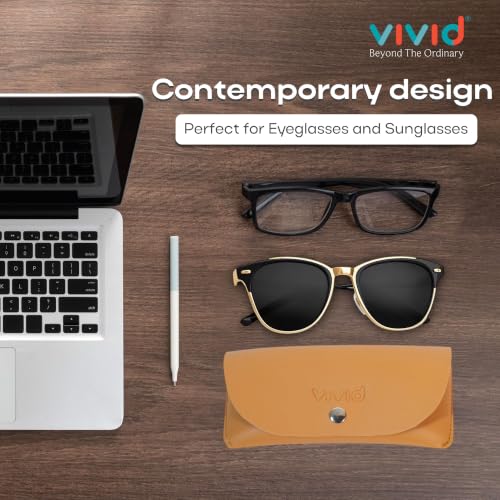 Image of VIVID Unisex Specs Snap Button Eyewear Dabbi Faux Leather Soft Case Cover