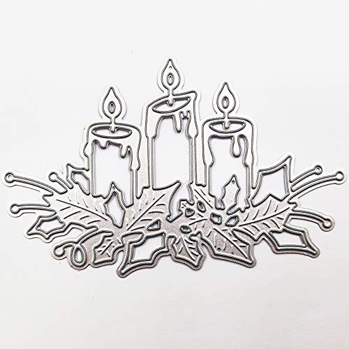 Metal DIY Cutting Die Card Embossing Die Scrapbooking Album Paper Cards Art Craft Stencils Scrapbooking (Christmas Candle)