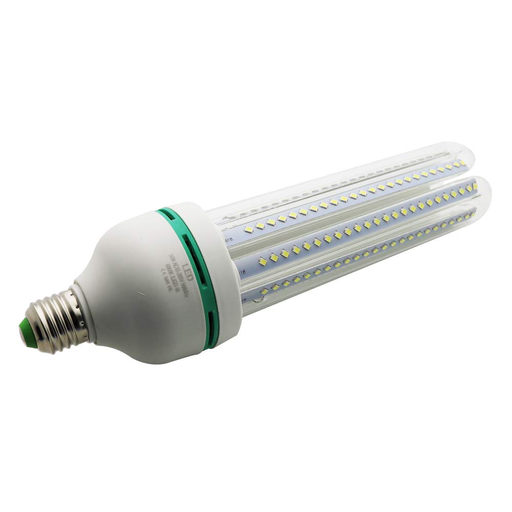 Lot de 5 ampoules LED B5 T3 4U de 36W, culot E27, 3000 lumens et lumière blanche (6000K) (36)