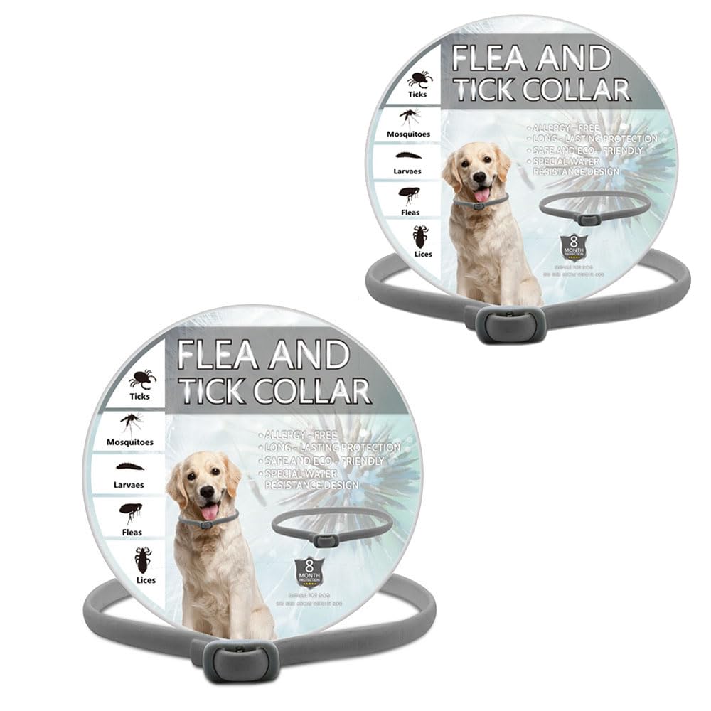 2PCS Collar for Dogs Repellent: Dog Repellent Collars, Adjustable Small-Medium-Large Dog Natural Repellent Collar for Dogs, Waterproof Reflective