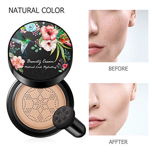 Preisvergleich Produktbild BSMEAN Luftpolster BB Creme Pilzkopf Gesicht Foundation Concealer Feuchtigkeitscreme Aufhellen Gesicht Concealer Creme, Natürliche Farbe