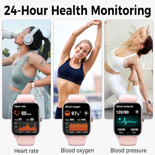 Lanikar QS56 Smart Watch For Men Women 1.83 Inch Hd Big Screen Smartwatch (Answer/Make Call) Waterproof Fitness Watch With 110+ Sport Modes/Heart Rate/Blood Pressure/Sleep Monitor Activity Tracker thumb #3