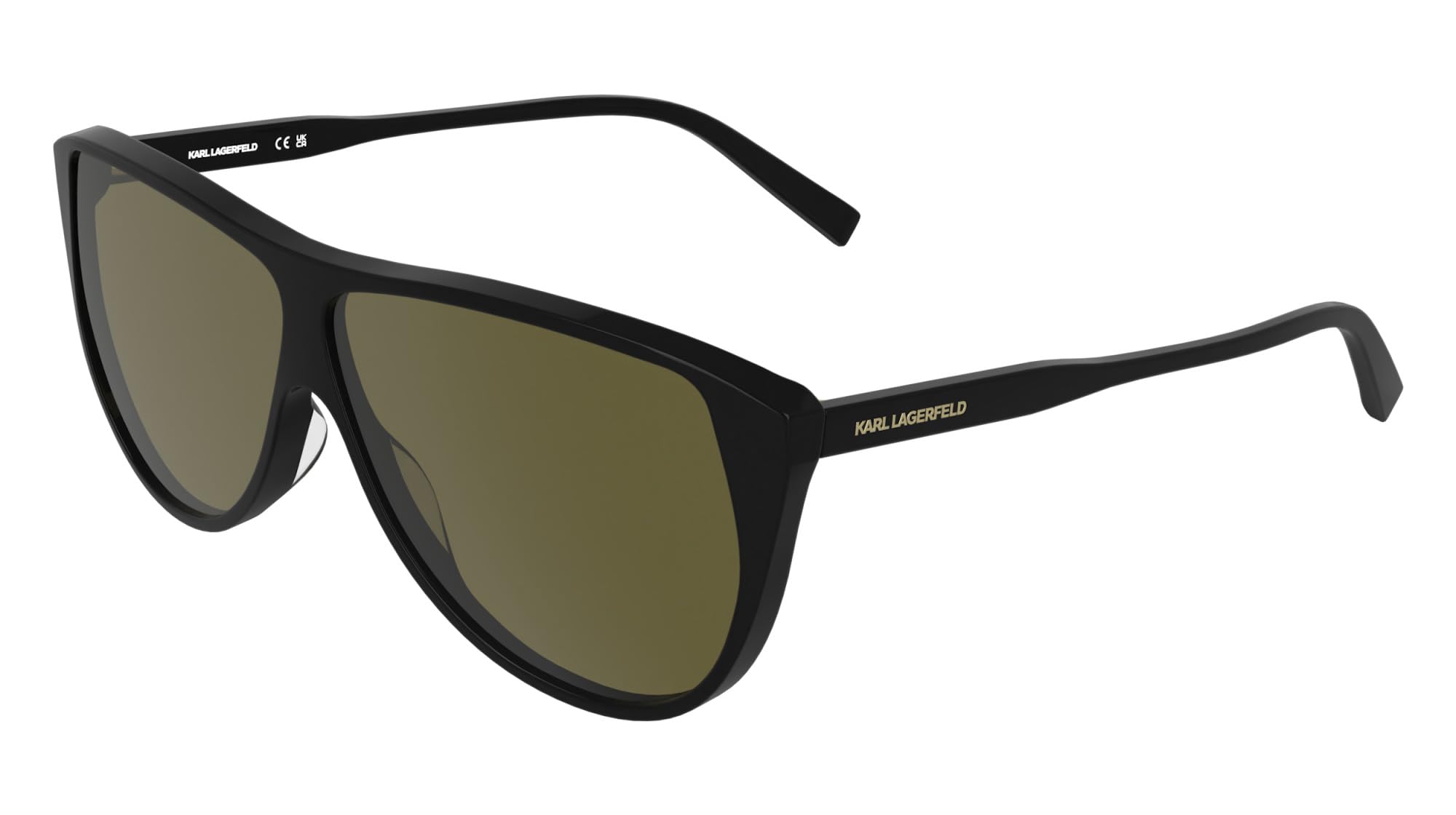 KARL LAGERFELD KL6227S okulary przeciwsłoneczne dla dorosłych unisex - czarne z jednolitymi brązowymi soczewkami