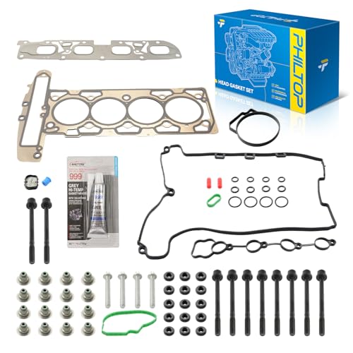 Image of PHILTOP HS26466PT-1 Head Gasket Set Compatible with 2008-2012 Malibu, 2009-2010 Cobalt Sky, 2008-2010 G6, 2008-2011 HHR, 2008-2010 Vue G5, 2.4L, Engine Cylinder Head Gasket Kit with Bolts - 30PCS