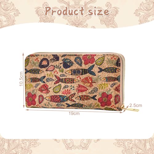 Ladies Cork Wallet, Large Women Wallet, Colorful Women Wallet, Gifts for Women and Girls, a, Fashion2
