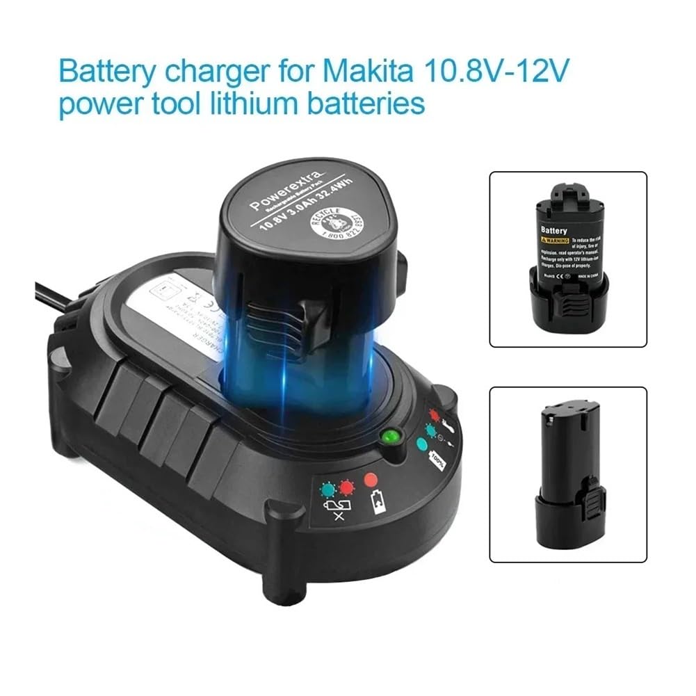 Ładowarka kompatybilna z Makita BL1013 BL1014 10.8V-12V akumulatory litowo-jonowe DC10WA wiertarka elektryczna śrubokręt narzędzia ładowarka zasilająca(EU)