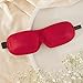 Bucky 40 Blinks No Pressure Solid Eye Mask for Sleep & Travel, Crimson, One Size