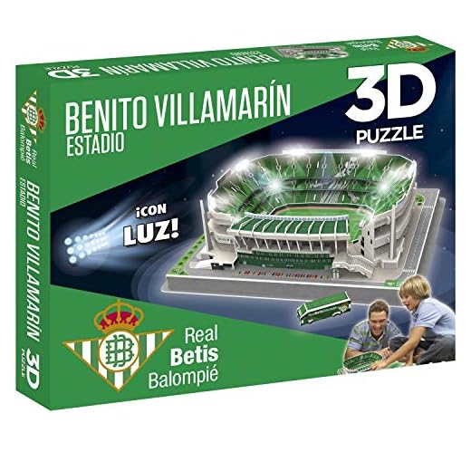 Eleven Force- Puzzle EST 3D Benito Villamarín (R. Betis) con Luz, Multicolor, Talla Única (1)