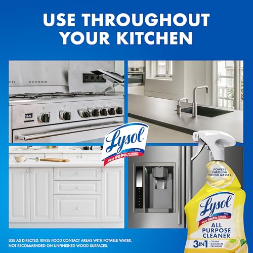 Lysol All Purpose Cleaner Spray, Disinfectant, Lemon, 32oz - image 7