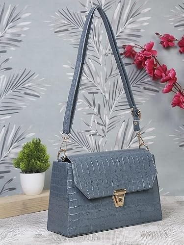 Fargo Leatherette Side Sling Bags For Women's Ladies (Croco Frame) 2