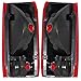 Brock Aftermarket Replacement Driver Left Passenger Right Tail Light Unit Set Compatible With 1990-1996 Ford F-150 Styleside Built From 10/1989