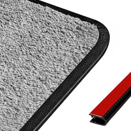 Carpet Edge Trim Trim Lock Carpet Binding Self Adhesive Edge Protector for Area Rug Black Color 20Ft PVC Material
