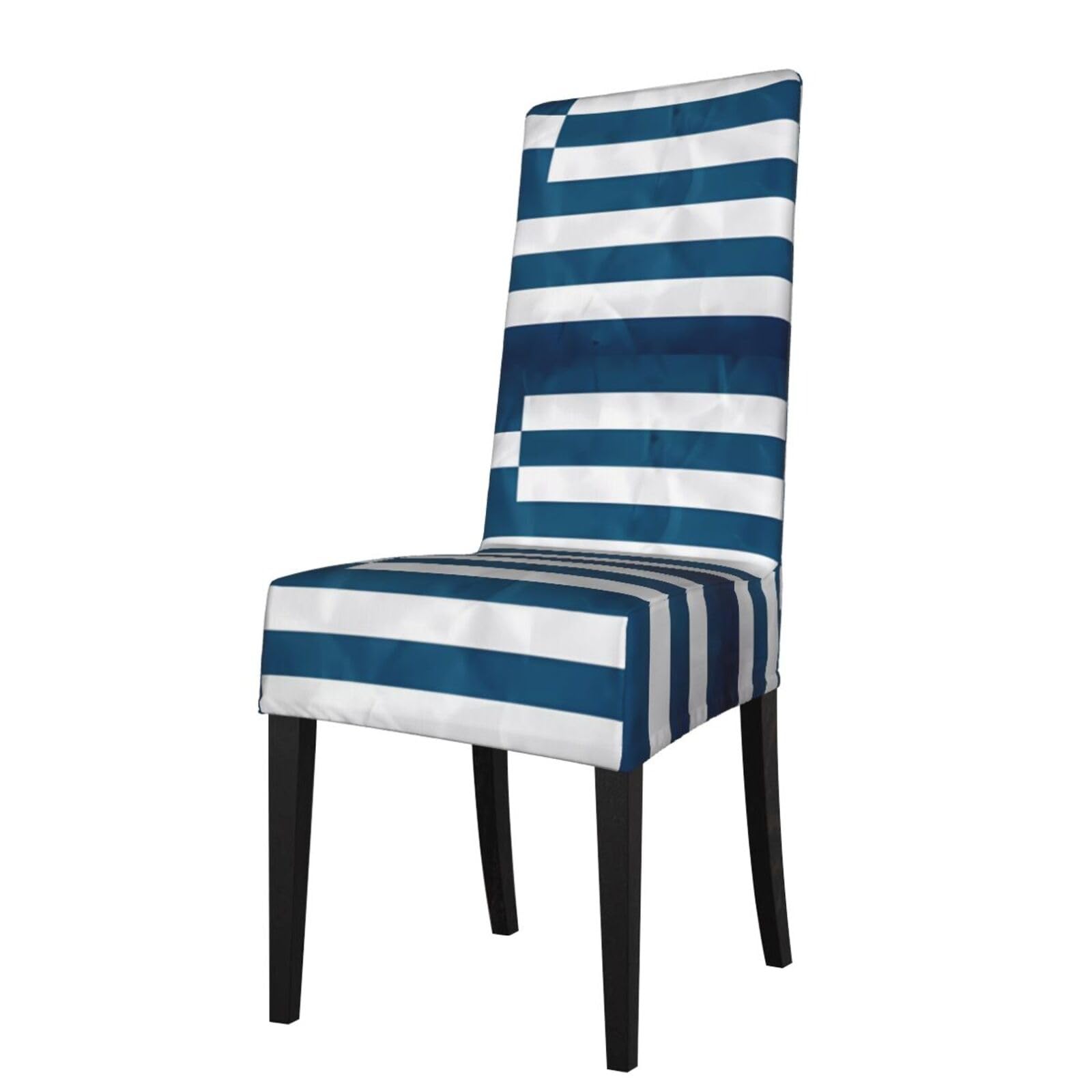 Yyhwhjde Black Greek Flag Prints Dining Chair Throw Covers - Stretchable Spandex Slipcovers For Chair Protection & Refreshing Your Dining Room