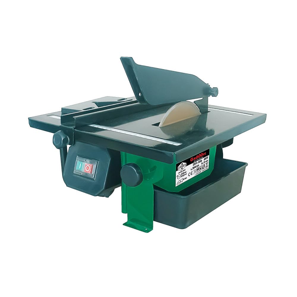 Coupe carreaux électrique 600W - disque diamanté diamètre 180mm - guide de coupe droit et guide d'angle 45 degrés