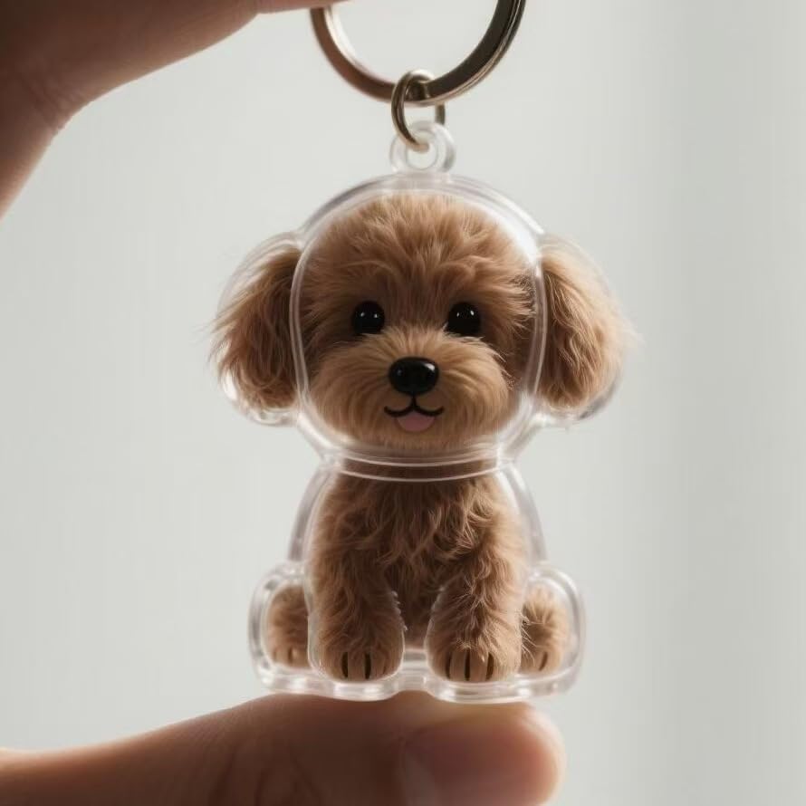 Amazon | 犬の毛のコレクターキーチェーンチャームメモリアル収納