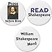 Set 3 William Shakespeare Nerd Prose before Bros 1.25â€ Buttons Pins Funny Humor
