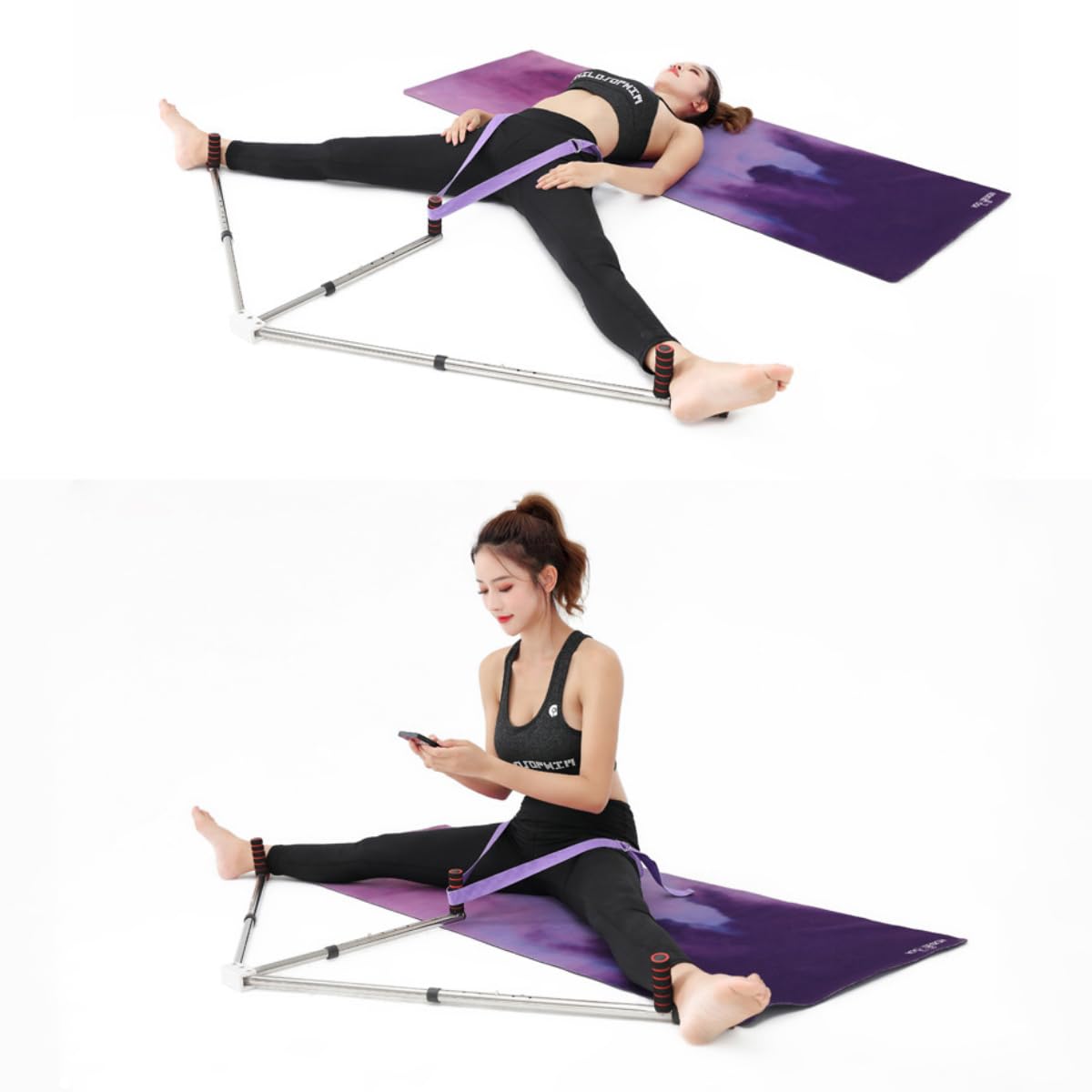 3 gambe sbarbiere allungatore gamba spaccato dispositivo di estensione in ferro supporto per gambe yoga allenamento arti marziali palestra flessibilità allungamento macchina stretching arti marziali