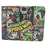 RGA Leatherworks Spider-Man Classic Comic Book Covers Bifold Wallet, Multi-Color (MA201962)