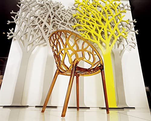 Compamia Crystal Polycarbonate Patio Dining Chair In Amber (Set Of 2) #TOP5