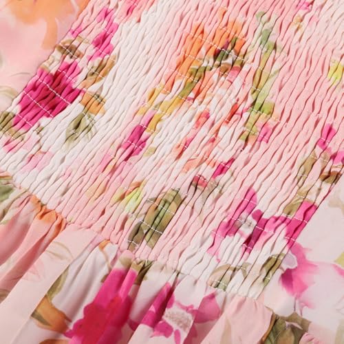 Image of GRACE KARIN 2026 Women's Summer Floral Wedding Guest Dress,Beach Flowy A Line Maxi Off Shoulder Bridesmaid Dresses
