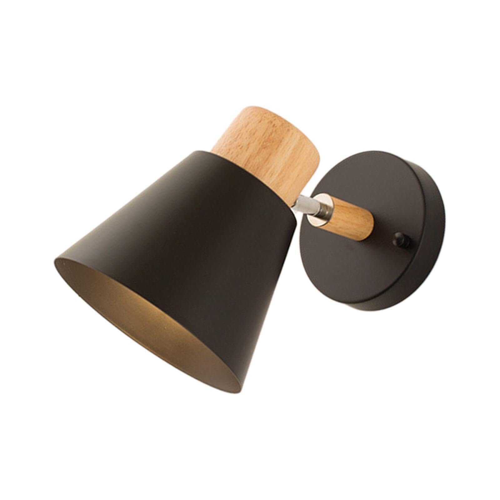 ALCXAZS Contemporary Wall Sconce Lighting E27 Light Fixture for Stylish Stairs and Corridor Lamp Room, Black