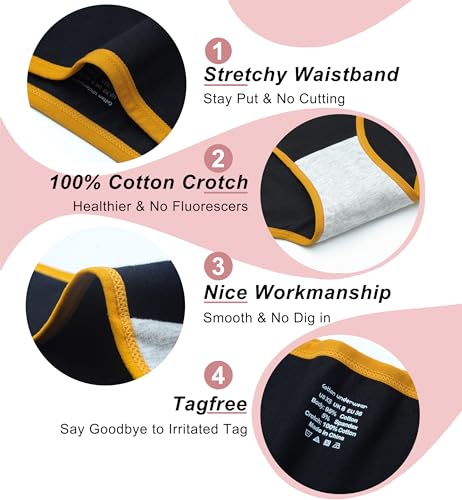 Women's Underwear Cotton Mid Rise Hipsters Full Coverage Panties Breathable Ladies Underwear 6 Pack4