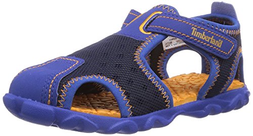 Timberland Splashtown Sandal FTK_Splashtown Fisherman - Zapatos primeros pasos de material sintético para niña, Navy/Royal/Orange, 20