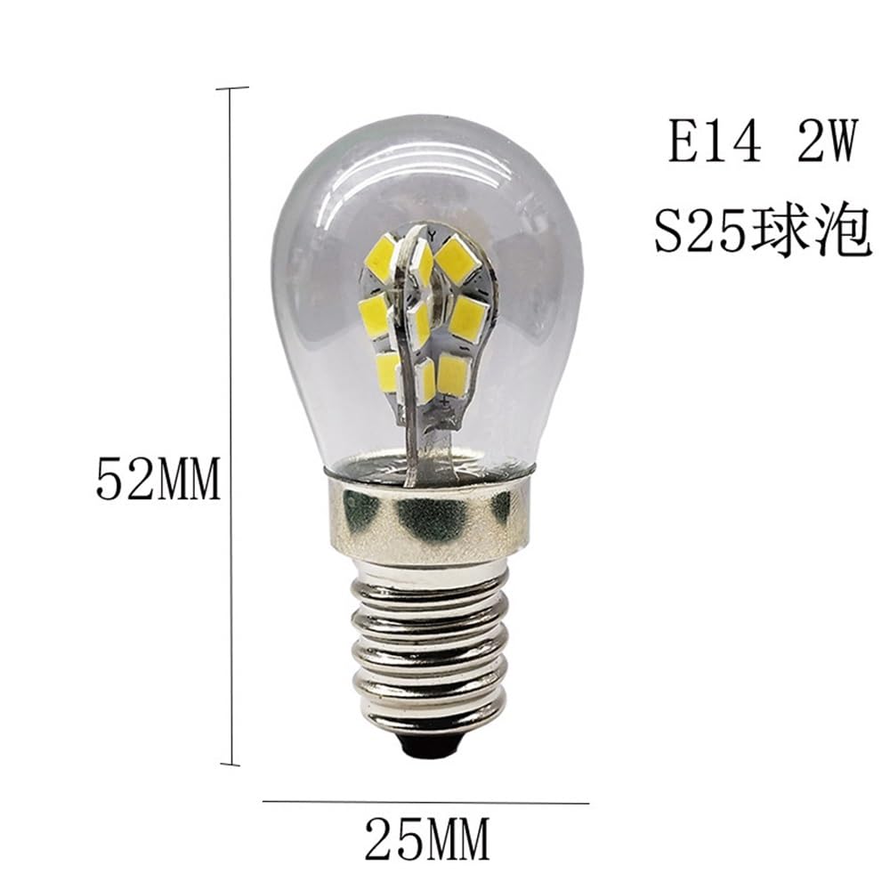 KJXP, Lot de 20 ampoules LED AC85-265 V S25 E14 sans scintillement for réfrigérateur et four(Warm White 2700K)