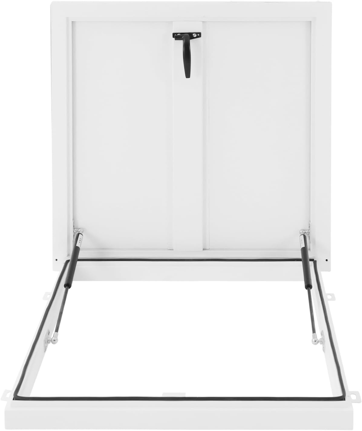 23.6" L X 23.6" W Roof Hatch Building Roof Access Hatch Aluminum Alloy Roof Escape Hatch White Roof Security Door Roof Maintenance Hatch