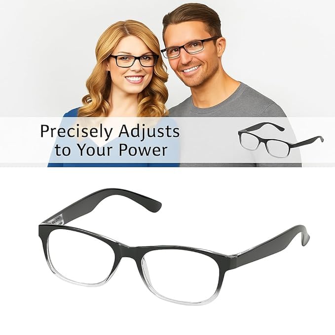 One Power Auto Focus Reading Glasses for Men & Women – +0.5 to +2.5 Power Flex Focus Blue Light Blocking Specs – Progressive Magnifying Rimless Lightweight Readers for Computer, Books & Screens - Image 4 thumbnail
