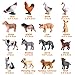 Imagen de JOKFEICE 16 Mini Figuras de Animales de Granja Realistas para Toppers de Cupcake