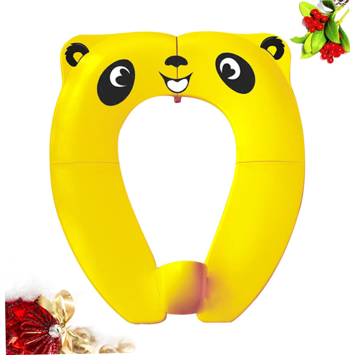 Faltbarer Kinder Toilettentrainer Ring aus Abs, Gelb
