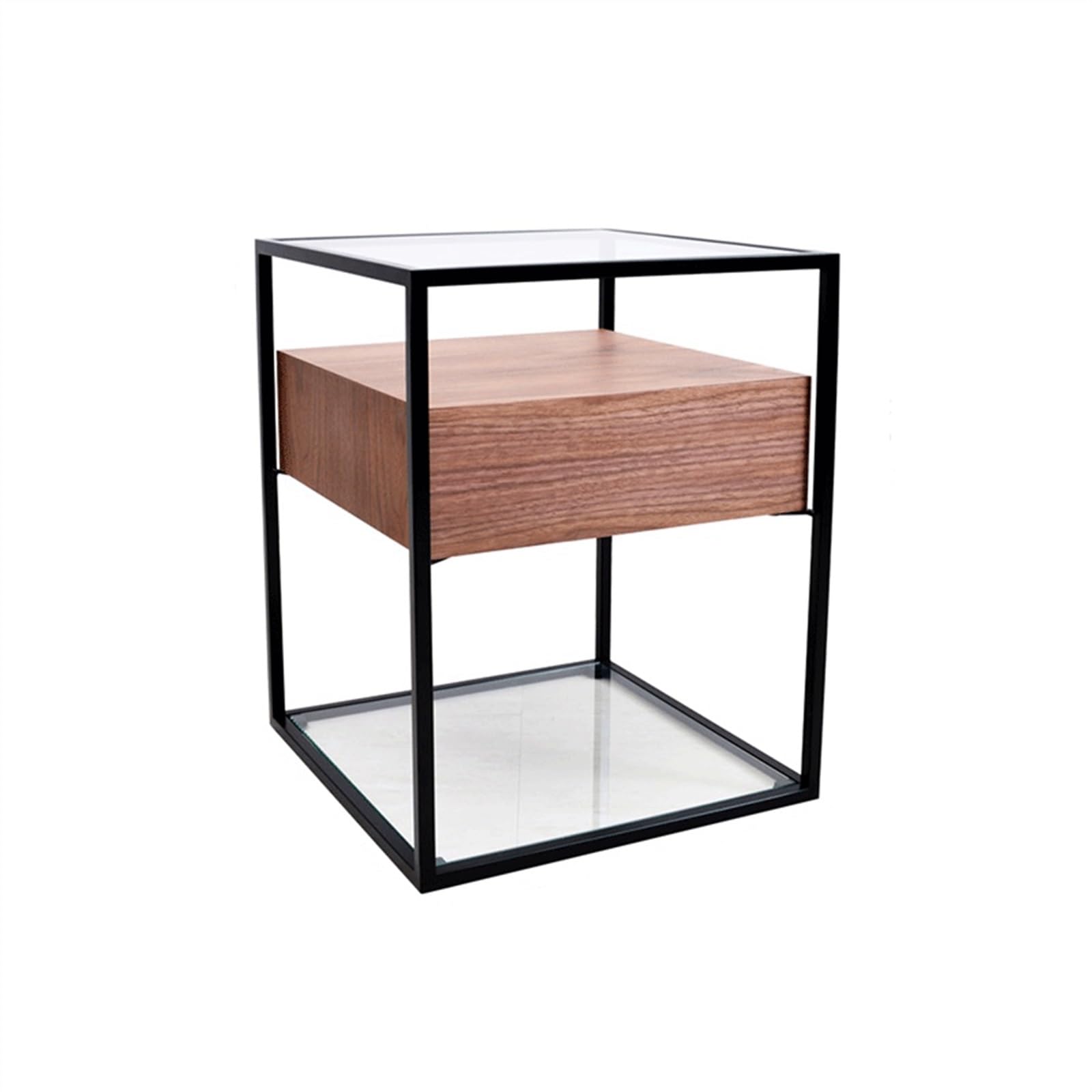 ZTHYSHOZ Coffee Table Metal Small Coffee Table For Living Room, Movable Side Next To Sofa Sideboard Square Home Bedside Corner(Bruin)