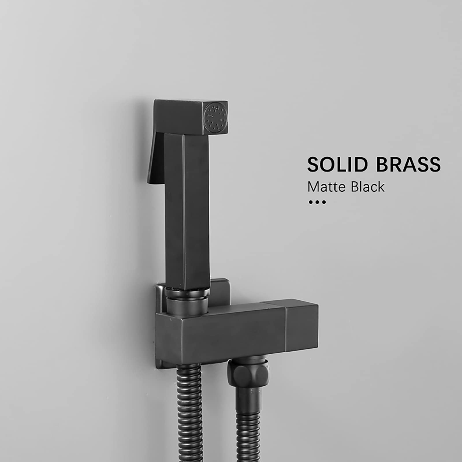 1 Hand-Bidet-Sprühset for Toilette Typ B | Wandmontiertes Bidet-Sprühset aus schwarzem Messing for Damenhygiene beim Baden von Haustieren(Type a)