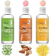 Mini Before And After Waxing Skin Care Kit, Professional Waxing Kit for Women at Home, Pre-Wax Cl...