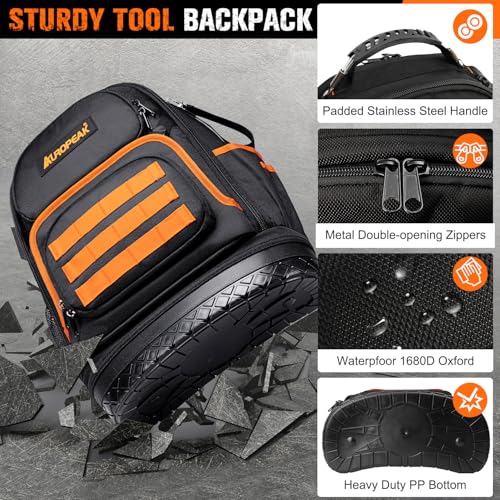 Auropeak Tool Bag Backpack, 96-Pocket Tool Backpack Heavy Duty thumb #2