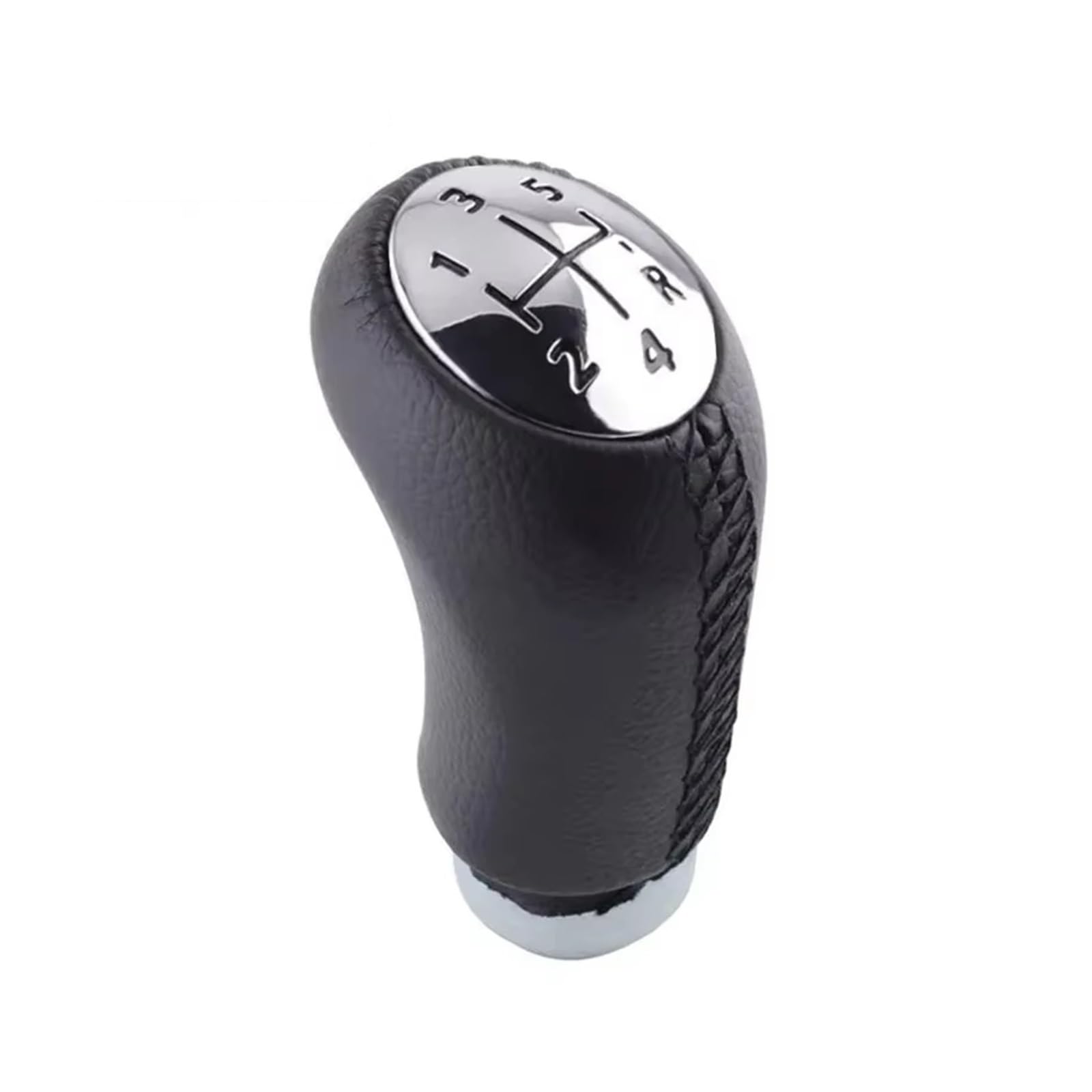 GHQFROP Transmission Gear Shift Knob for Scenic II MK2 for Megane 2 MK for Clio III MK3 Shifter Head Pen Ball MT Gear Shift Knob Car Gear Stick Knob(Chrome Black Stitch)