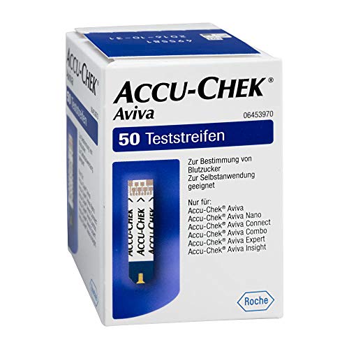 Accu-chek Aviva Glucose Test Strips, 50 count - No Code KEY
